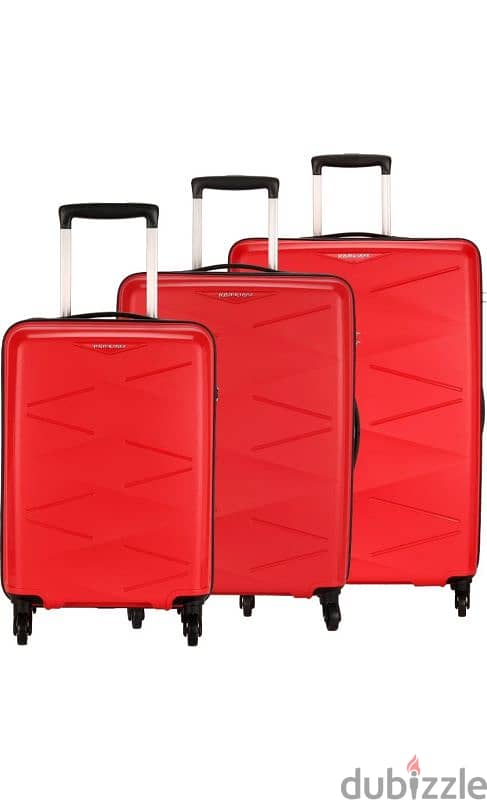 kamiliant luggage 3 set red colour 0