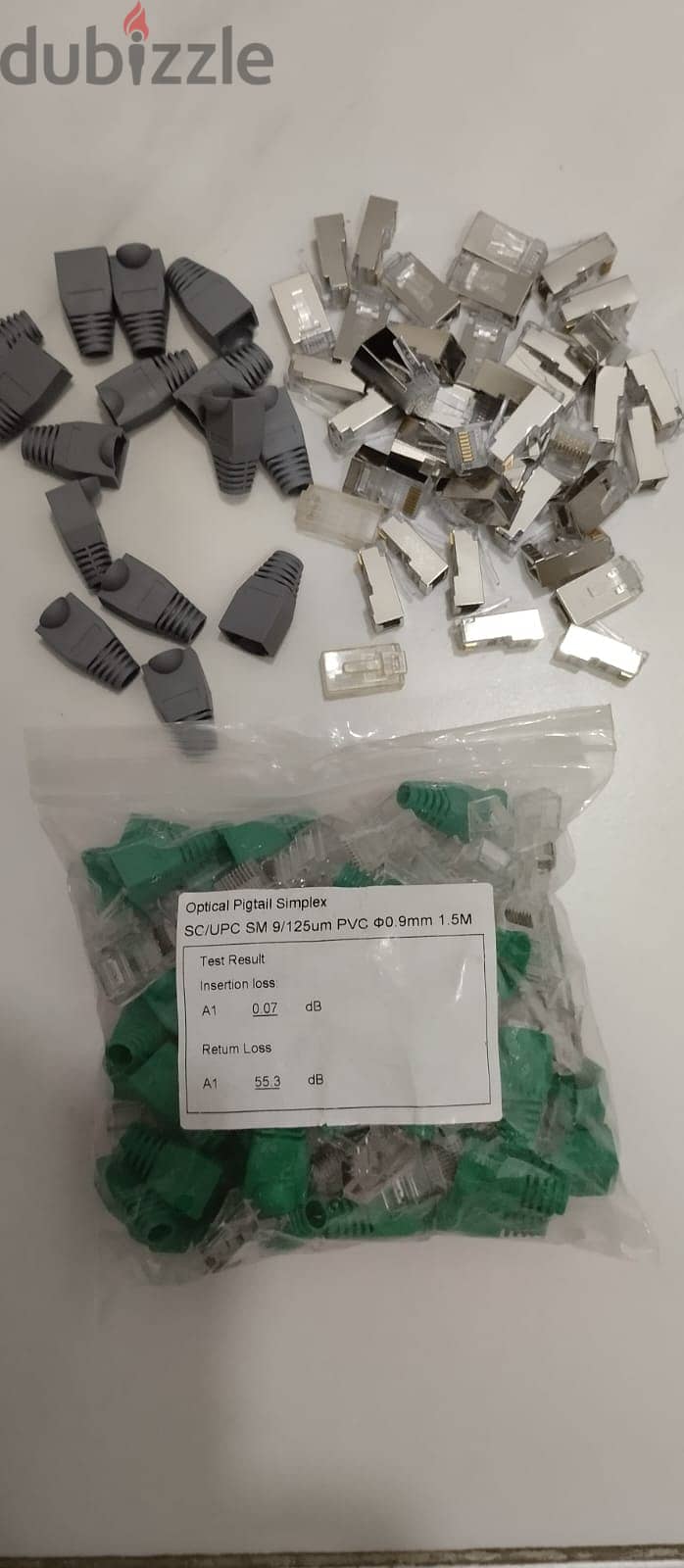 100 pcs RJ45 connector with sleeves 2