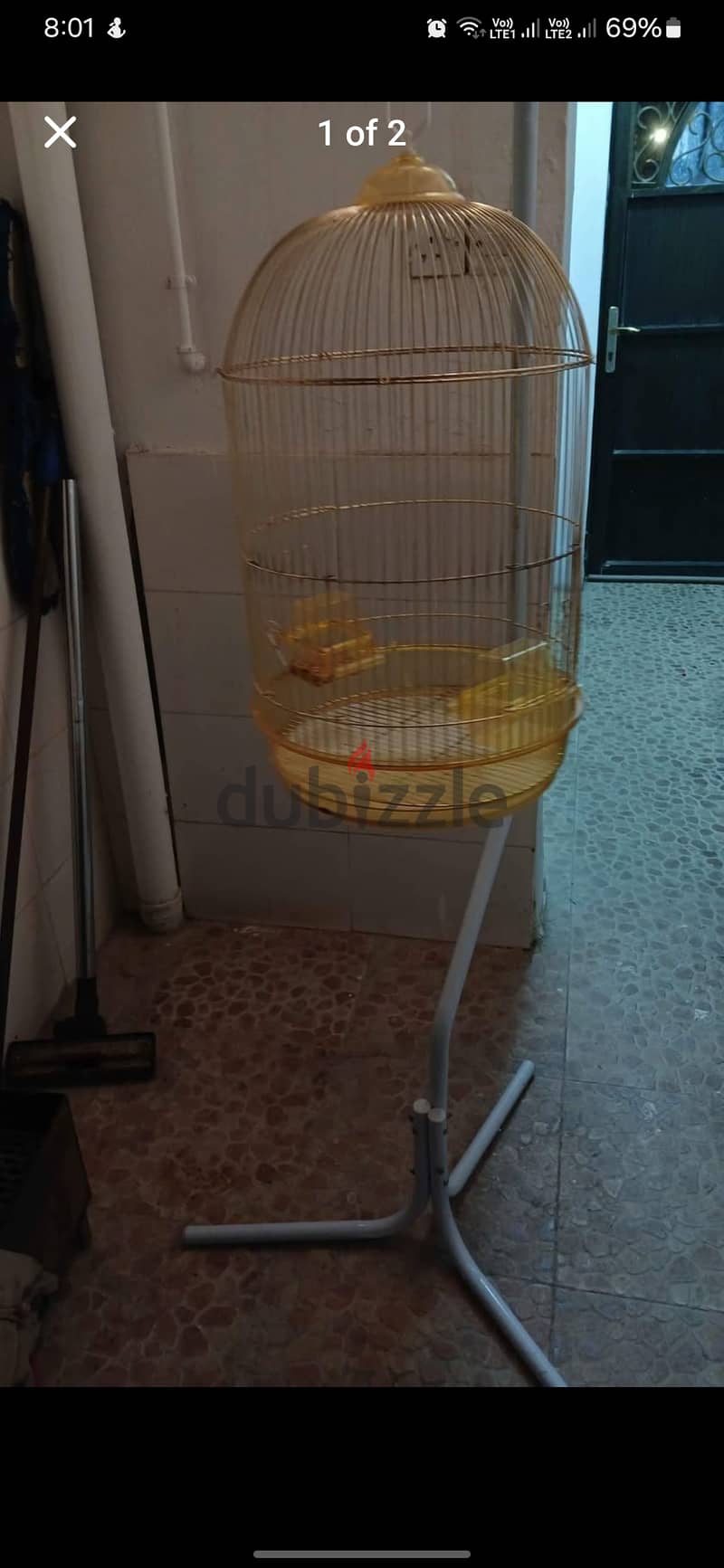 GOLDEN BIRD CAGE FOR SALE 0