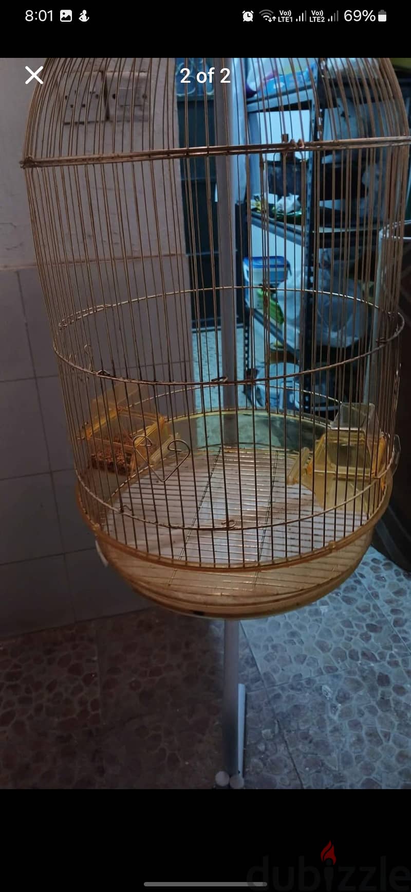 GOLDEN BIRD CAGE FOR SALE 1