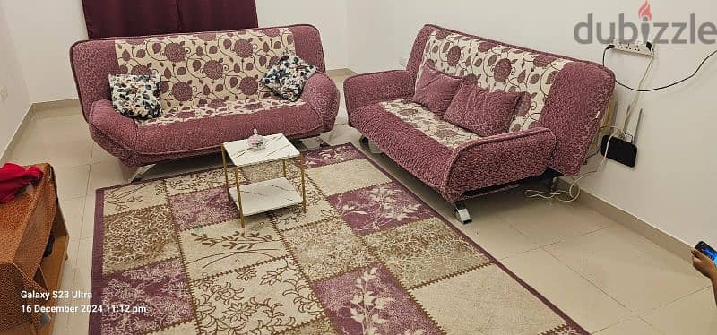 cushion 2 set sofa with 4 pillows,teapot table, carpet Same as sofa 0