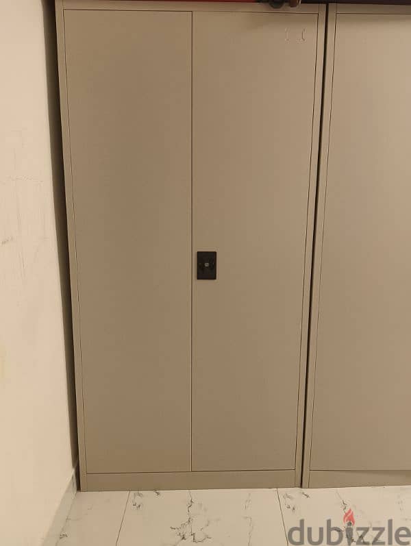 steel double door cupboard-30, dinning table-20,single bed-25 0