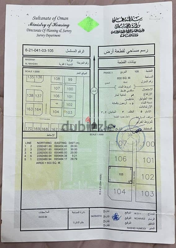 فرصة لشراء ارض سكنية في النهضه - مصيرة 0