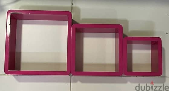 square wall shelves /3 pieces