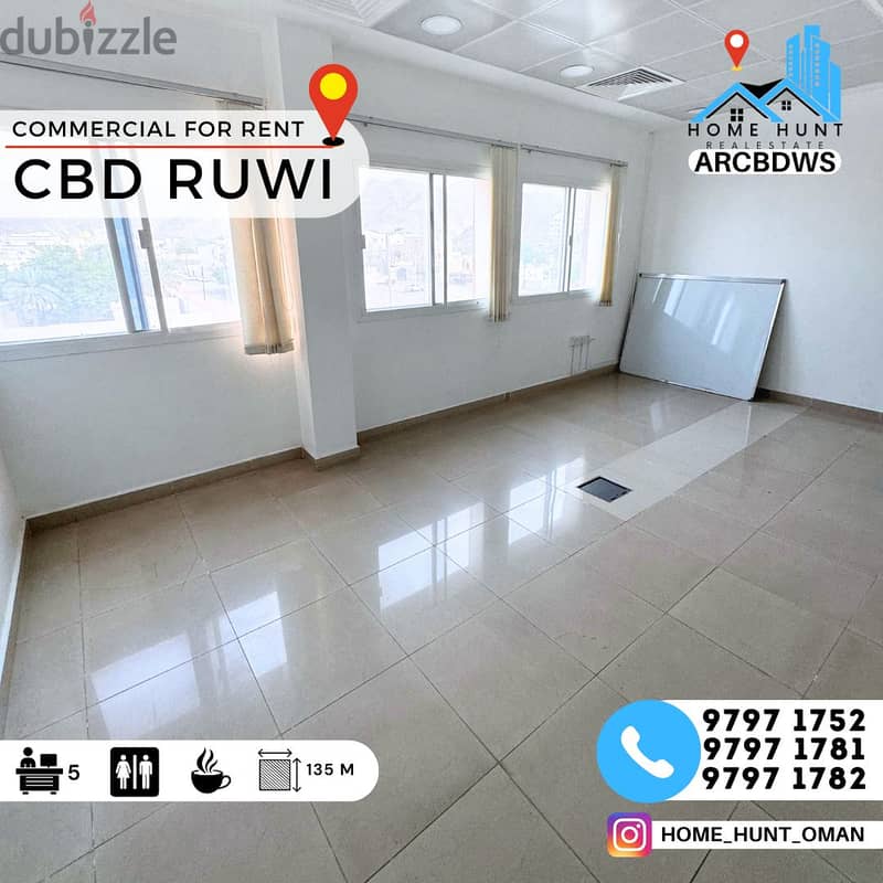 CBD RUWI | 135 METER OFFICE SPACE IN PRIME LOCATION 0