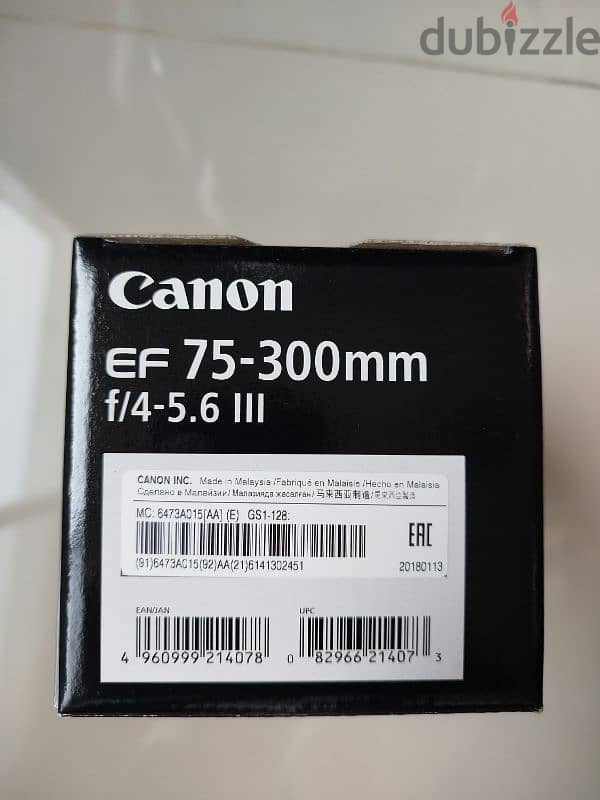 Canon EF 75-300mm camera lens 0