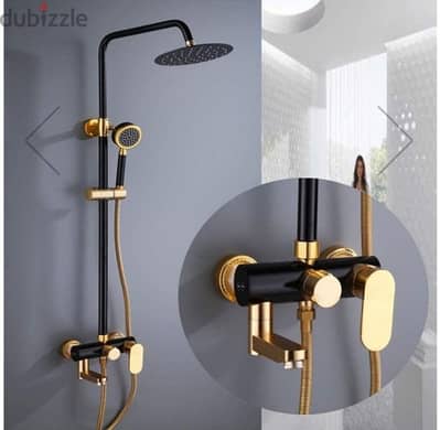 Black and Golden Bathroom Set