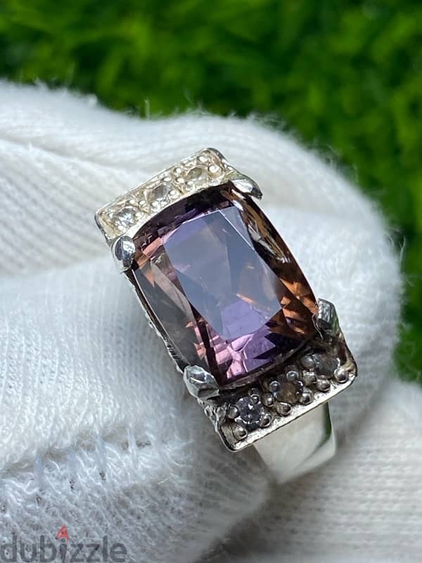 Natural Tourmaline 7.5 cts بیروج Italian ring 2