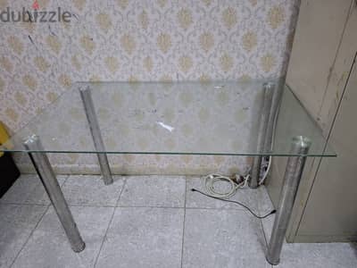 Glass dining table