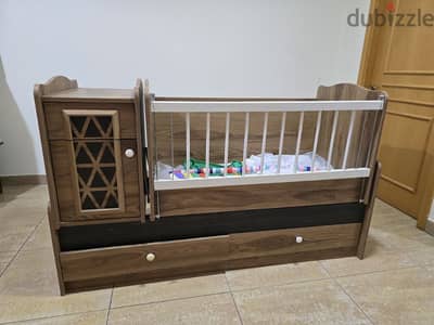 wooden sturdy swing crib 0-6yrs