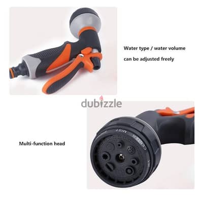 Title: 8 Pattern Car Washing Gun, Hose Nozzle for use in Household