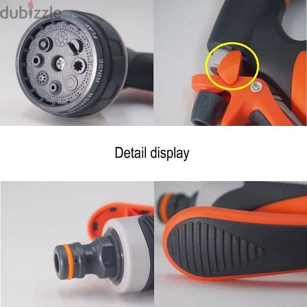 Title: 8 Pattern Car Washing Gun, Hose Nozzle for use in Household 2