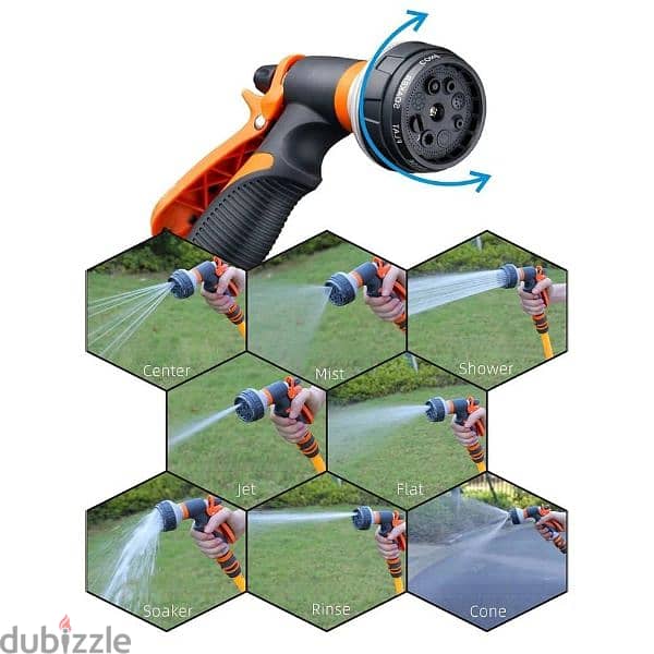 Title: 8 Pattern Car Washing Gun, Hose Nozzle for use in Household 4