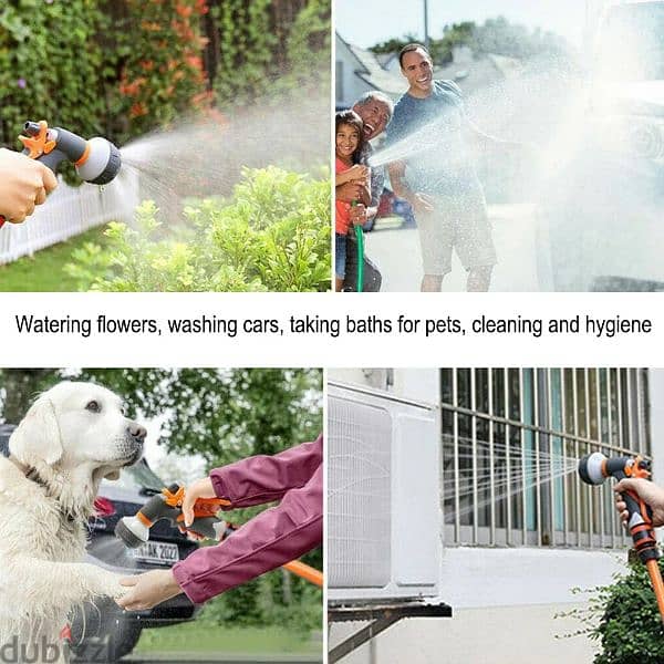 Title: 8 Pattern Car Washing Gun, Hose Nozzle for use in Household 6