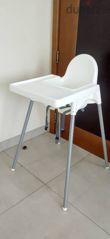 IKEA ANTILOP Highchair with tray, whitecolour 0