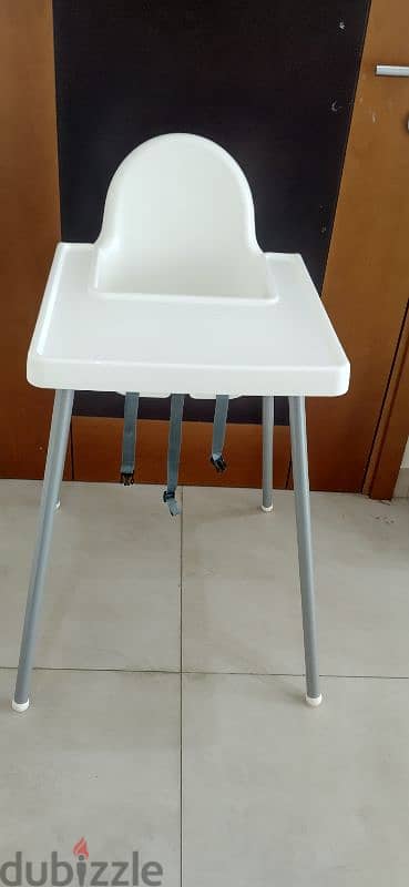 IKEA ANTILOP Highchair with tray, whitecolour 1