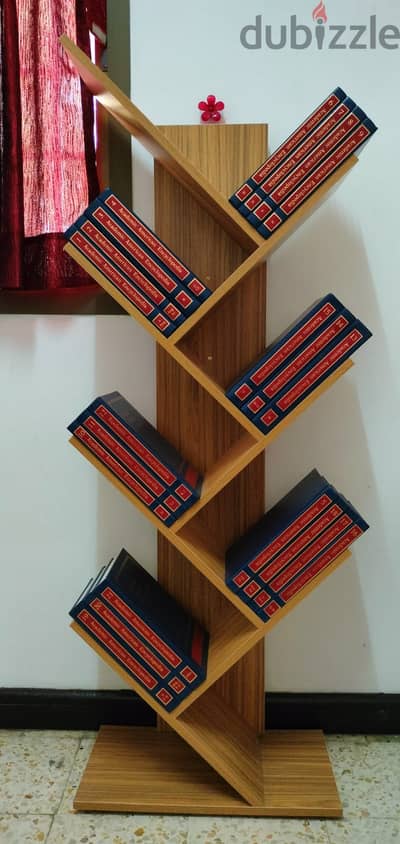 Set of 21 Academic American Encyclopedia volumes with a book stand