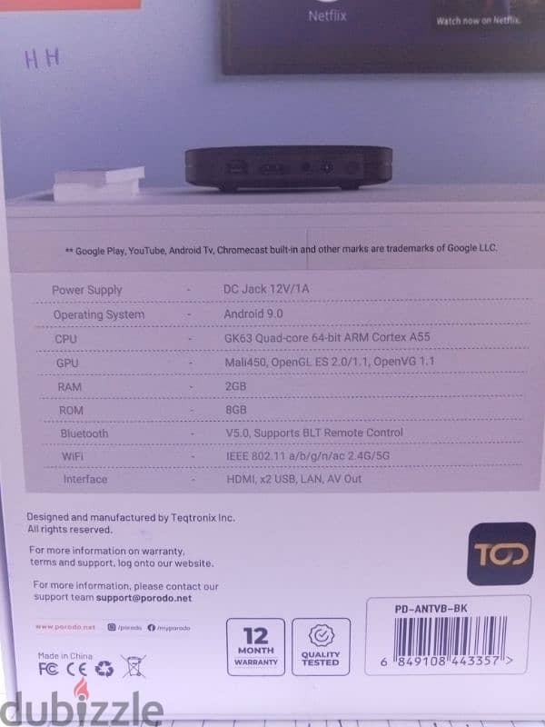 android tv box 1 year warranty 2