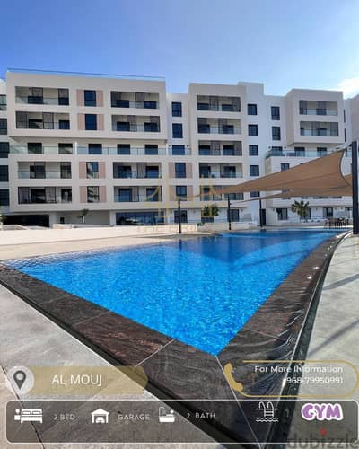 LUXURIOUS 2 BR APARTMENT WITH MARSA VIEW AVAILABLE FOR RENT IN AL MOU