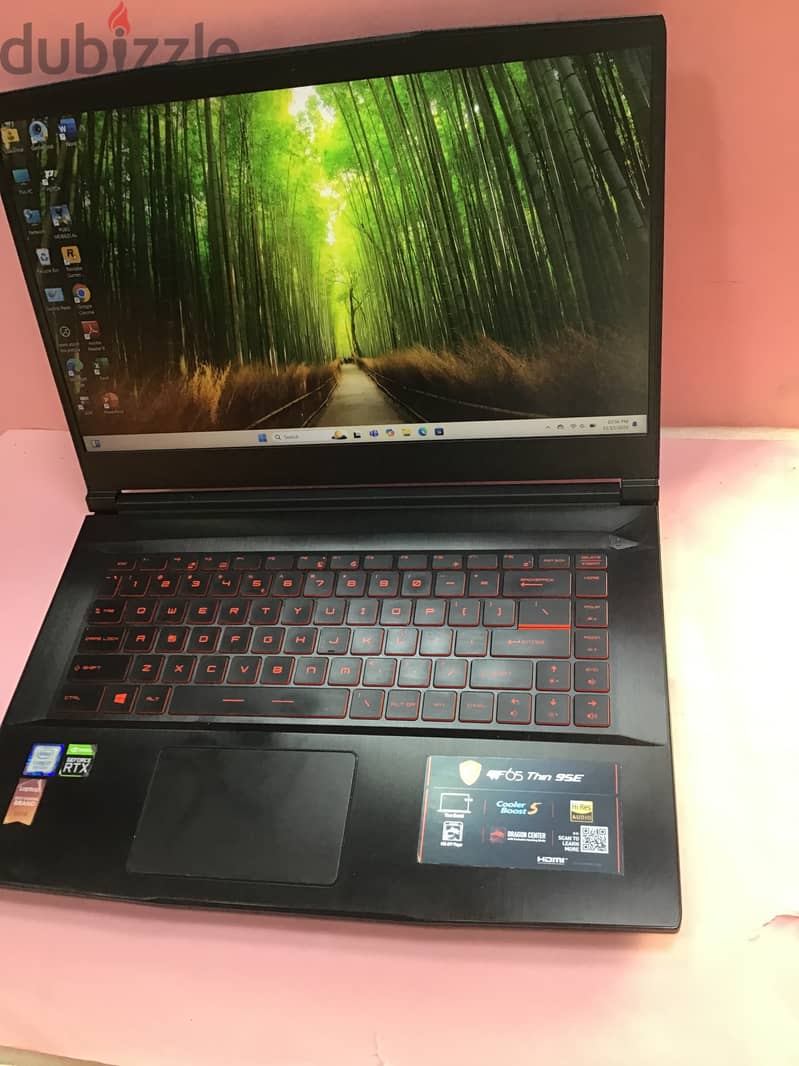 MSI GAMING LAPTOP GF65 THIN 9SE 6GB RTX - 2060 GRAPHICS CORE I7 9750H 2