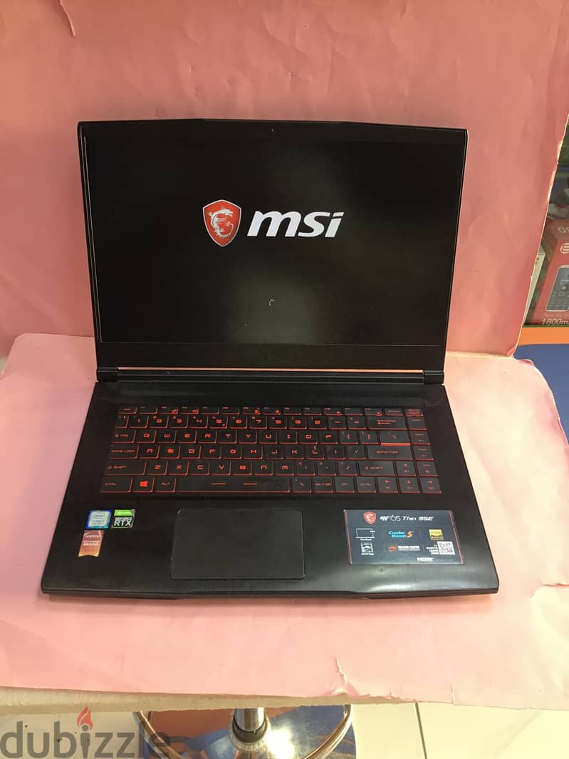 MSI GAMING LAPTOP GF65 THIN 9SE 6GB RTX - 2060 GRAPHICS CORE I7 9750H 4