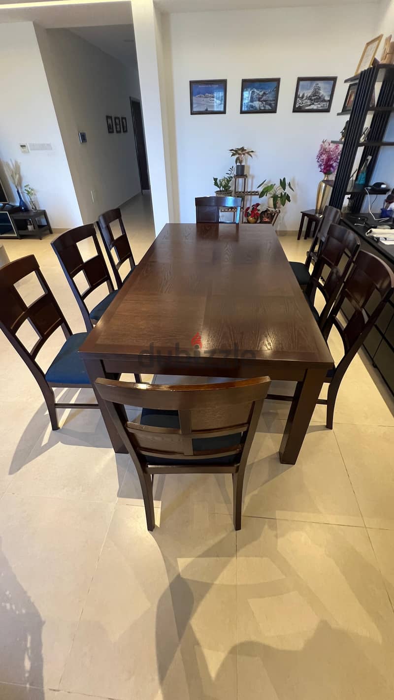 8 seater wooden dining table 1