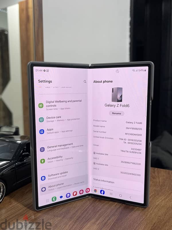 Samsung galaxy Z fold 6 , 256 GB , Silver shadow 2