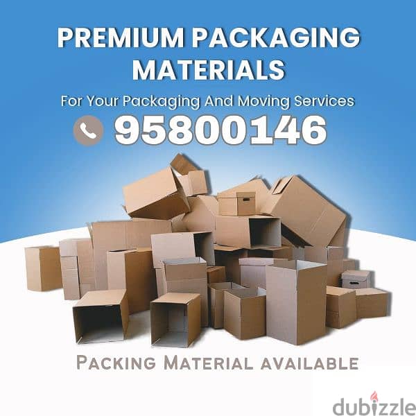 We have all types of packing Material,Carton ,Bubble roll,Stretch wrap 0