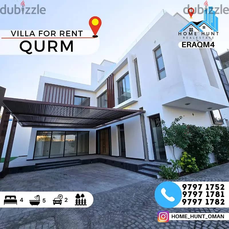 AL QURUM | MODERN 4 BEDROOM VILLA FOR RENT 0