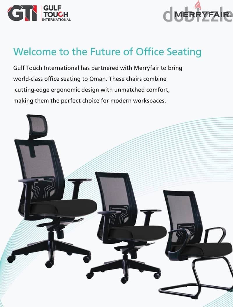 "Premium Merryfair Office Chairs from Malaysia – High Back, Medium Bac 0