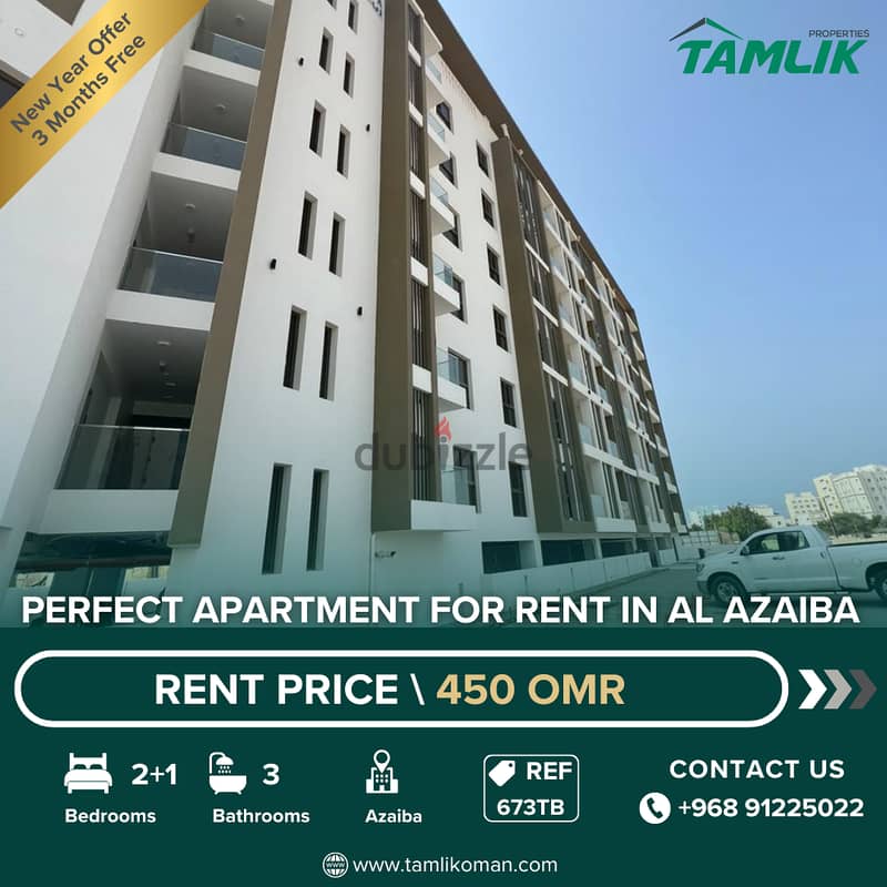 Perfect Apartment for Rent in Al Azaiba | REF 673TB 0