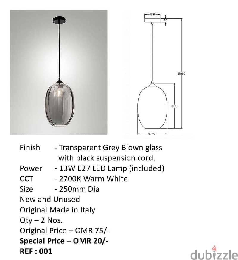 Brand new High Quality Glass Pendant Lights 3