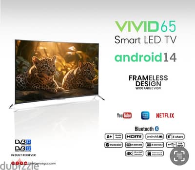 Smart TV LED 4I VIVID 65 inch with Android 14 very good resulotion