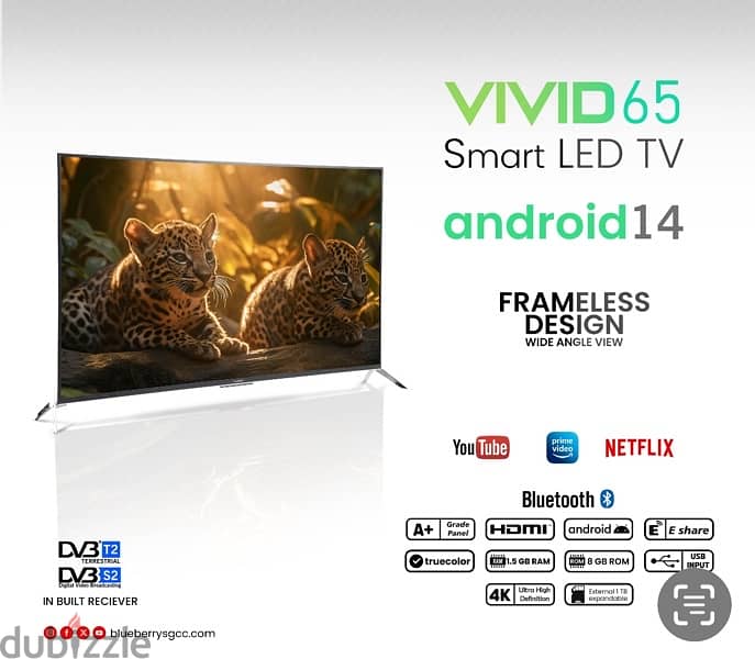 Smart TV LED 4I VIVID 65 inch with Android 14 very good resulotion 0