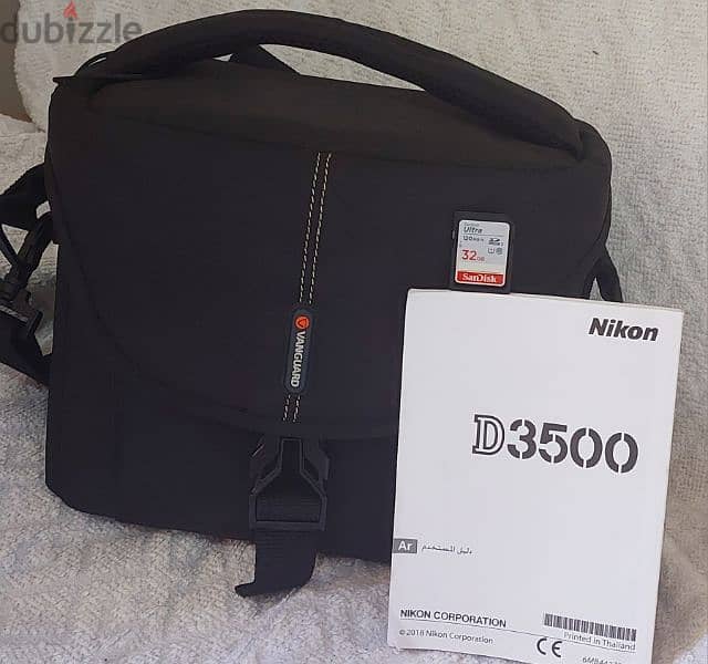 Nikon D3500 18-55 VR LENS+ bag and 32 GB 5