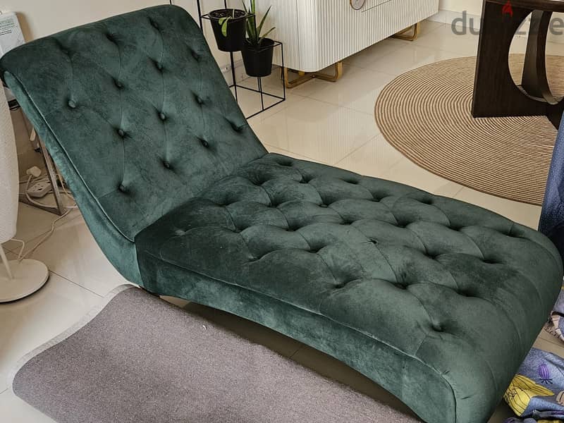 Green Chaise brand new 0