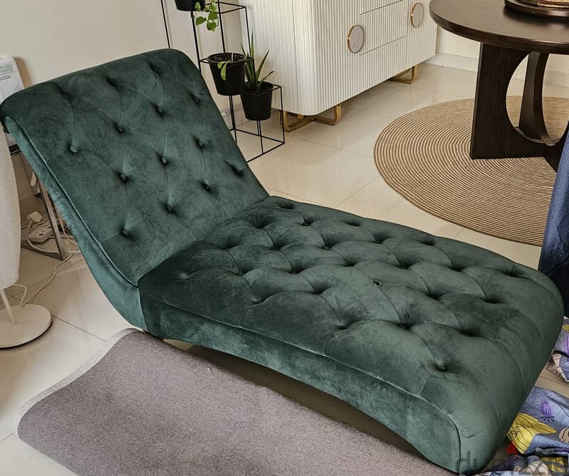 Green Chaise brand new 1