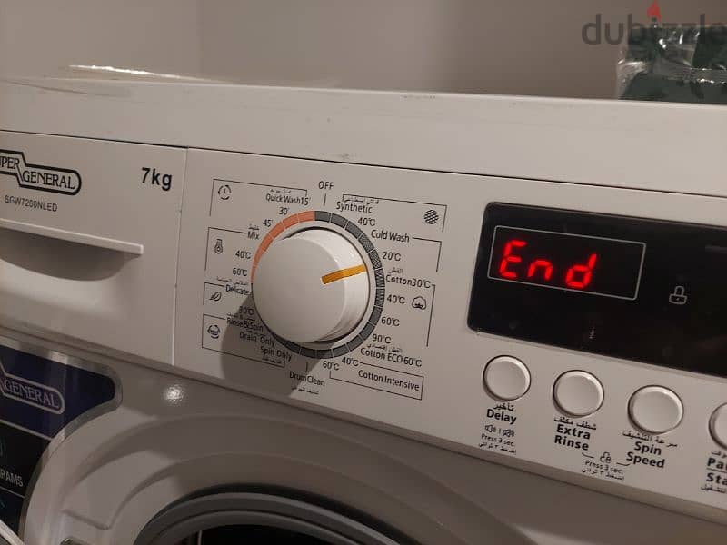 Automatic Washing Machine 7kg Super General used for 6 months only 2