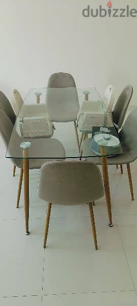 6 seater dining table with chairs 0