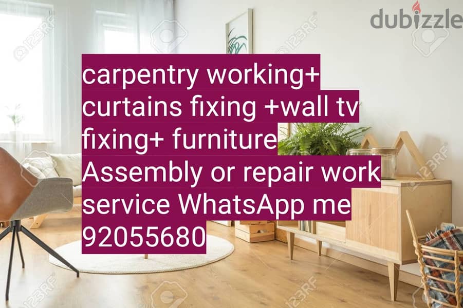 carpenter/electrician/plumber work/door repair, wallpaper fix/IKEA fix 1