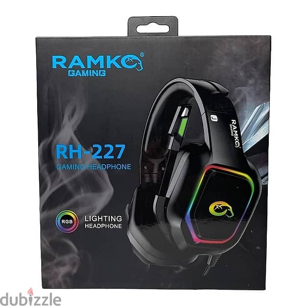 ramkc gaming rh-227 gaming headphone ps4/ps5/pc 0