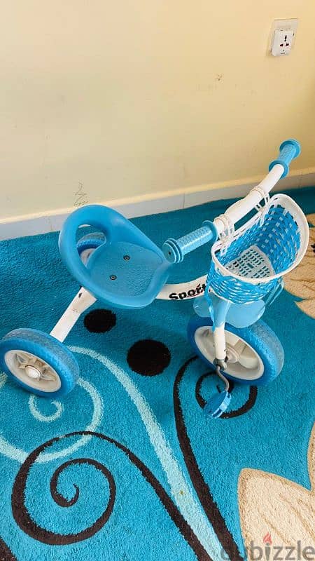 Baby walker, cycle, and bathtub for sale 2