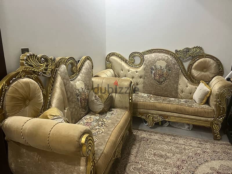 unused Eygptain sofa اثاث مصري استعمال محدود 0