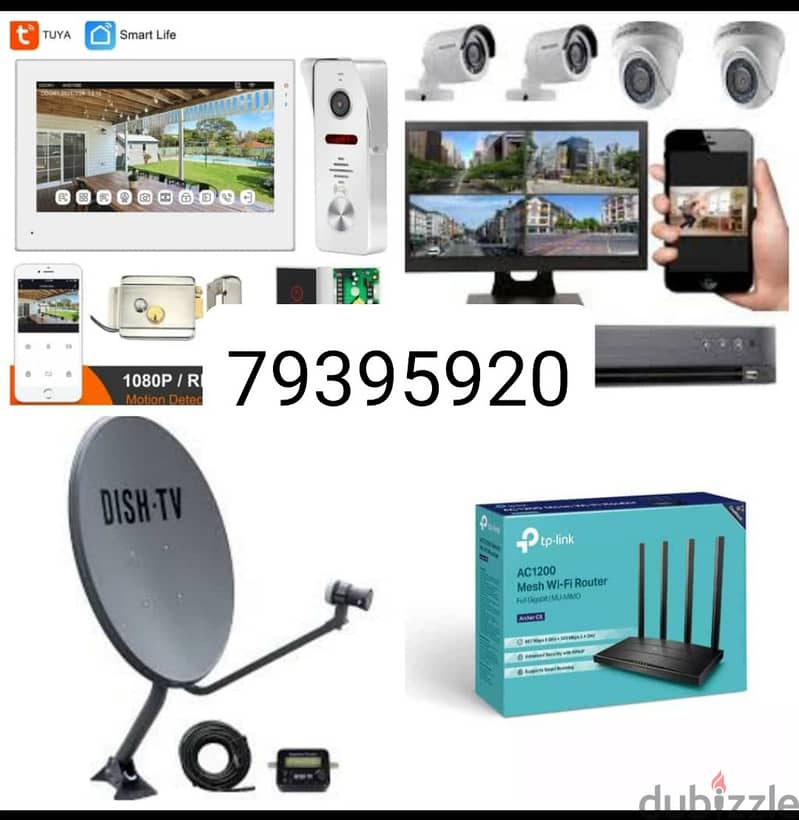 satellite dish nileset arabset airtel dishtv mantines and fixing 0