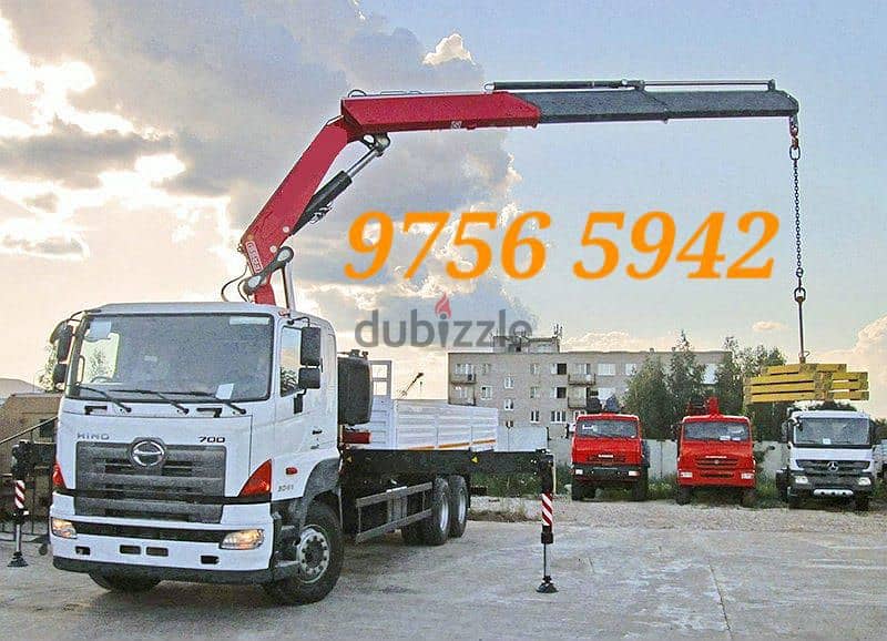 TRUCK HIAB CRANE FOR RENT شاحنة هياب کرین مع رافعة ونش للإيجار 0