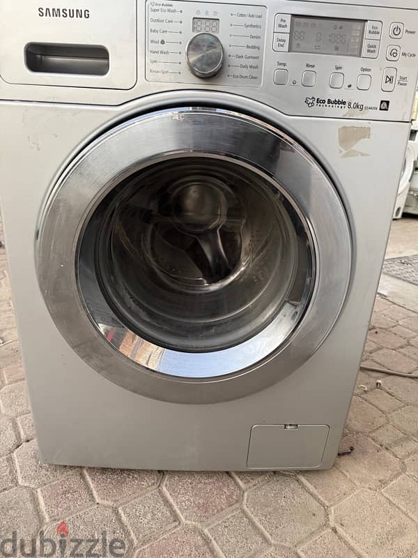 samsung 8 kg inverter washing machine for sale in working condition 0