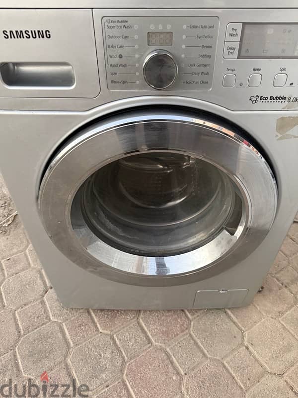 samsung 8 kg inverter washing machine for sale in working condition 3