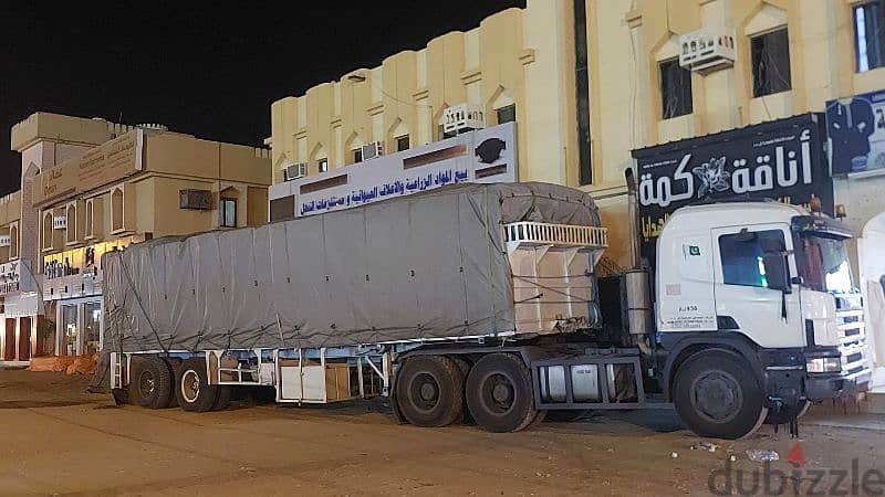 شاحنة قاطرا مقطوراه الإيجار 50طن  truck for rent 50ton available 1