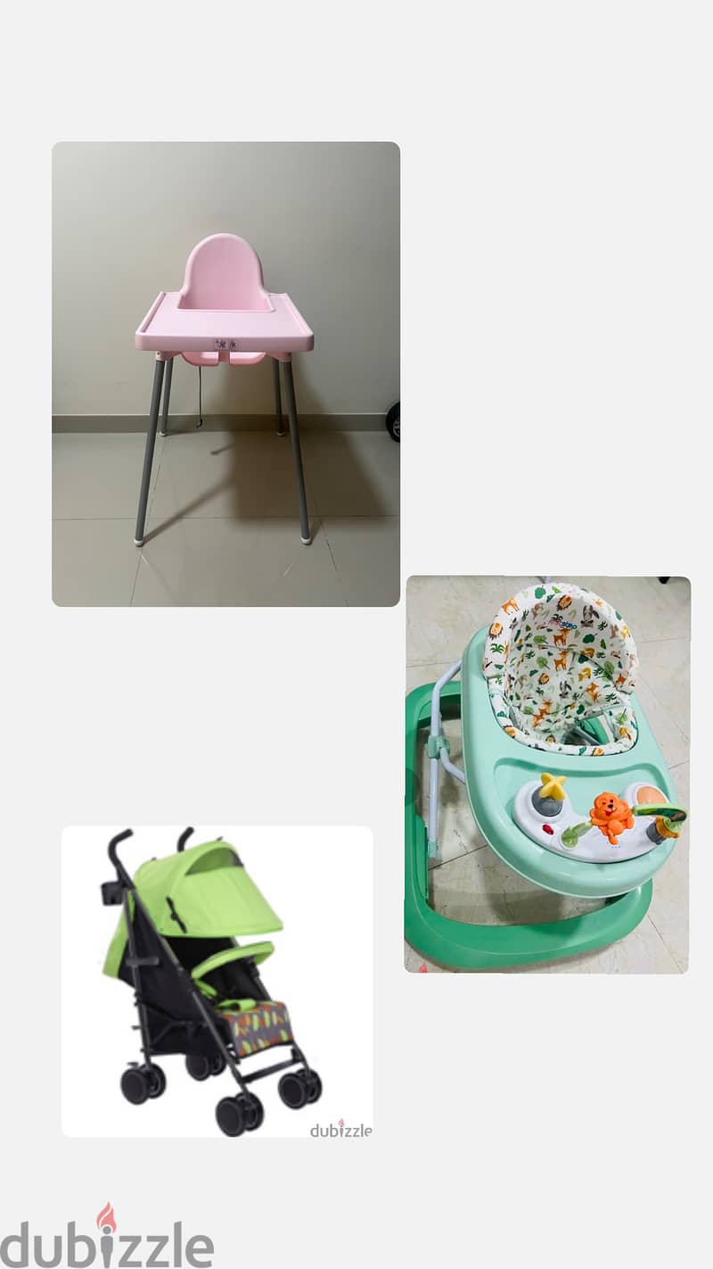 Baby stroller, baby food chair , baby walker 0