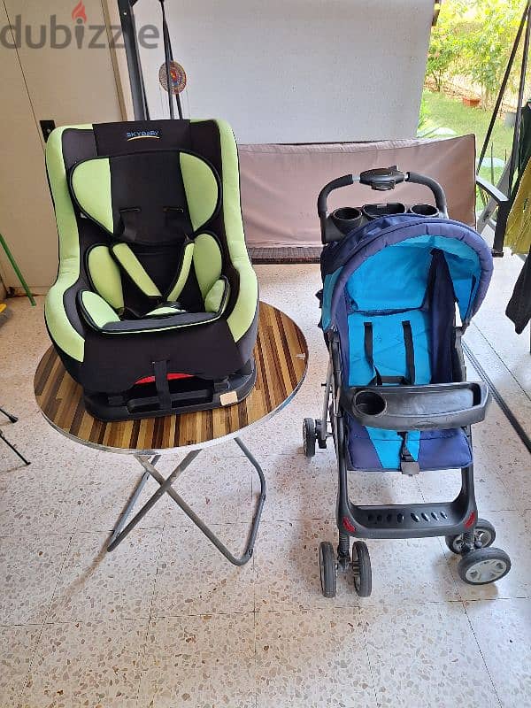 Baby Stroller and Car Seat for sale 1